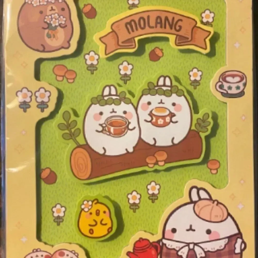 NWT Molang 3D May Day Teatime Cottagecore Notepad & Stickers